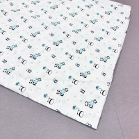 Ситцева пелюшка · 90×100 см · Бірюзові панди — Babywear