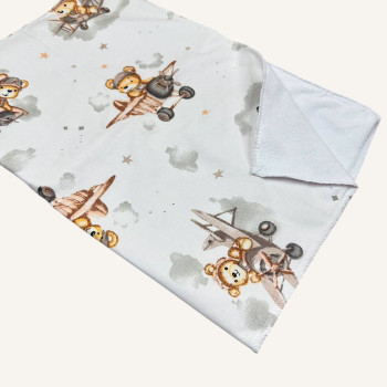 Непромокаюча пелюшка · 120×60 см · Коричневі ведмедики — Babywear