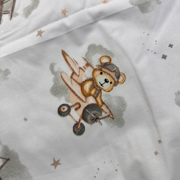 Непромокаюча пелюшка · 120×60 см · Коричневі ведмедики — Babywear