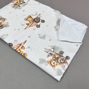 Непромокаюча пелюшка · 80×65 см · Ведмедики на вертольотах — Babywear