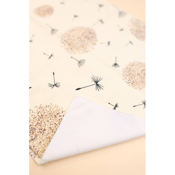 Непромокаюча пелюшка · 80×65 см · Бежева з кульбабами — Babywear