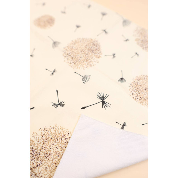 Непромокаюча пелюшка · 80×65 см · Бежева з кульбабами — Babywear