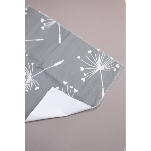 Непромокаюча пелюшка · 60×45 см · Сіра кульбаби — Babywear