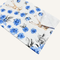 Непромокаюча пелюшка · 60×45 см · Лами сині квіточки — Babywear