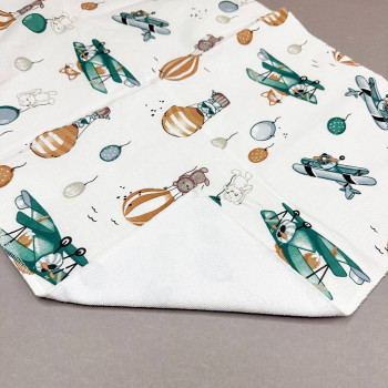 Непромокаюча пелюшка · 60×45 см · Аероплани та кулі — Babywear