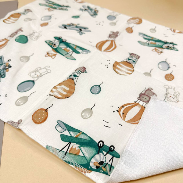Непромокаюча пелюшка · 60×45 см · Аероплани та кулі — Babywear