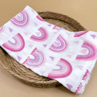 Муслінова пелюшка · 90×80 см. · Фіолетові веселки — Babywear