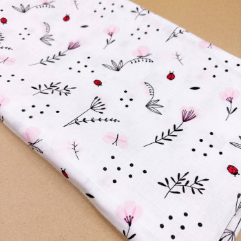 Муслінова пелюшка · 90×80 см. · Гілочки та сонечки — Babywear