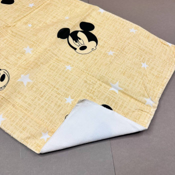 Непромокаюча пелюшка · 120×60 см · Бежева з Міккі — Babywear