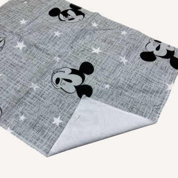 Непромокаюча пелюшка · 120×60 см · Сіра з Міккі — Babywear