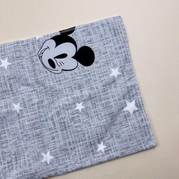 Непромокаюча пелюшка · 120×60 см · Сіра з Міккі — Babywear