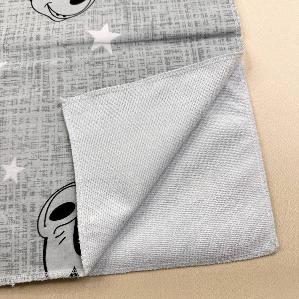 Непромокаюча пелюшка · 80×65 см · Сіра з Міккі — Babywear