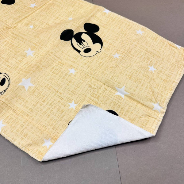 Непромокаюча пелюшка · 80×65 см · Бежева з Міккі — Babywear