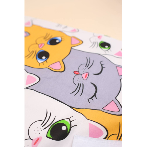 Бавовняна пелюшка · 80×65 см · Кольорові милі котики — Babywear