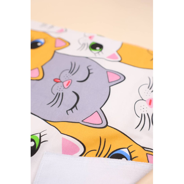 Бавовняна пелюшка · 80×65 см · Кольорові милі котики — Babywear