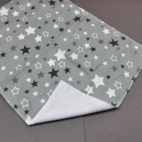 Непромокаюча пелюшка · 80×65 см · Сіра з зірочками — Babywear