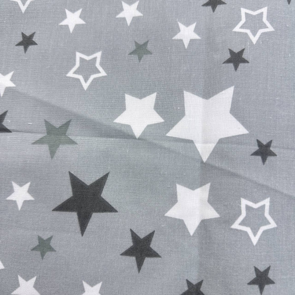 Непромокаюча пелюшка · 80×65 см · Сіра з зірочками — Babywear