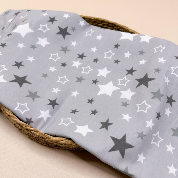 Непромокаюча пелюшка · 80×65 см · Сіра з зірочками — Babywear