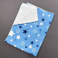 Непромокаюча пелюшка · 60×45 см · Блакитна зірочки — Babywear