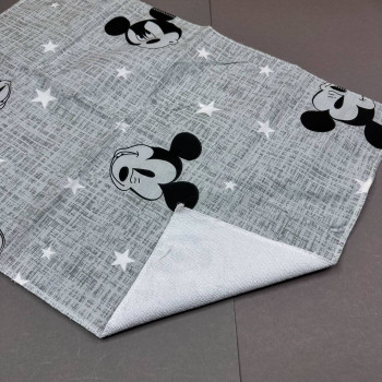 Непромокаюча пелюшка · 60×45 см · Сірий з міккі — Babywear