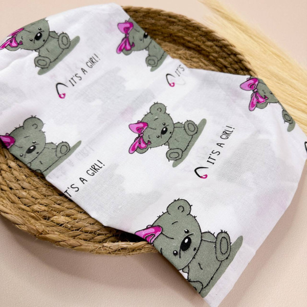 Ситцева пелюшка · 90×100 см · Ведмедик Girl — Babywear