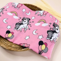 Бавовняна пелюшка · 70×90 см · Рожева із єдинорогами — Babywear