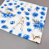 Бавовняна пелюшка · 90×110 см · Сині квіти — Babywear