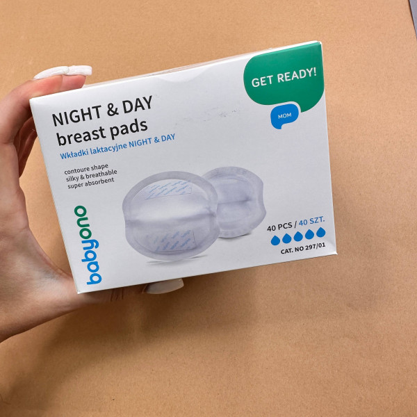 Вкладиші лактаційні BabyOno Get Ready Mom Night & Day 40 шт/уп 297/01