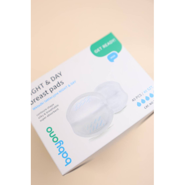 Вкладиші лактаційні BabyOno Get Ready Mom Night & Day 40 шт/уп 297/01