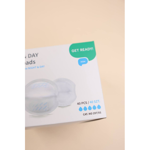 Вкладиші лактаційні BabyOno Get Ready Mom Night & Day 40 шт/уп 297/01