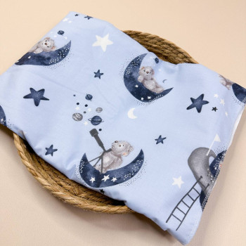 Непромокаюча пелюшка · 80×65 см · Блакитна з ведмедиком — Babywear