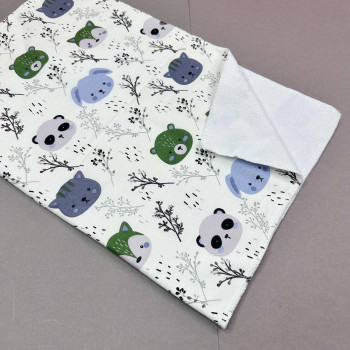 Непромокаюча пелюшка · 80×65 см · Лісові тварини · Водонепроникна — Babywear