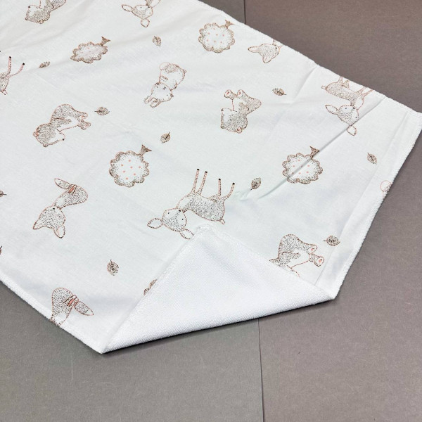 Непромокаюча пелюшка · 120×60 см · Бежеві лісові тварини — Babywear