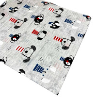 Бавовняна пелюшка · 90×110 см · Сірі собачки — Babywear