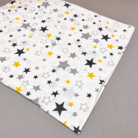 Бавовняна пелюшка · 90×110 см · Біло-жовті зірочки — Babywear