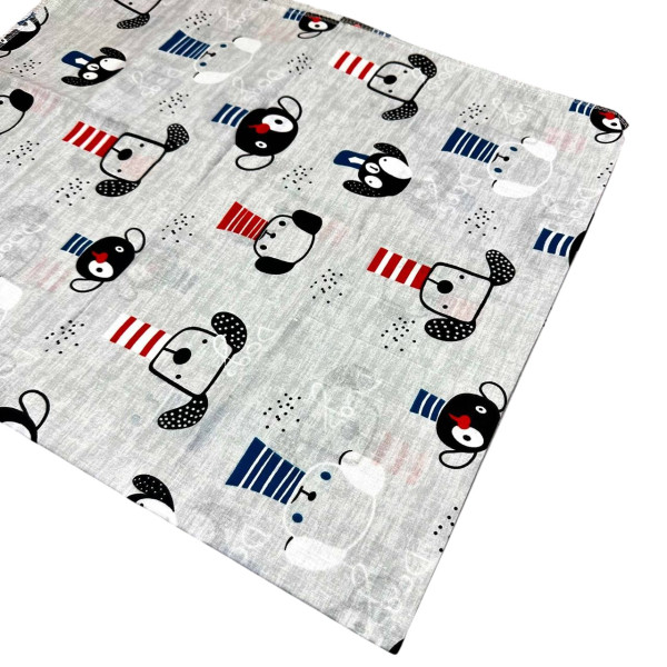Бавовняна пелюшка · 70×90 см · Сірі собачки · 100% бавовна — Babywear