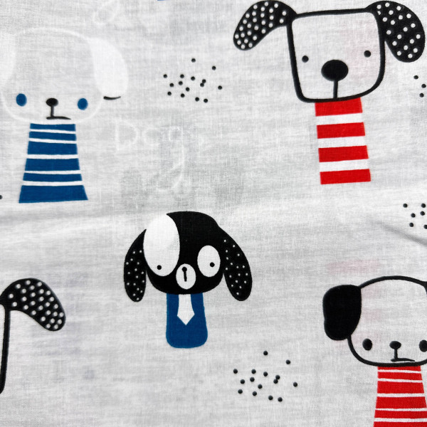 Бавовняна пелюшка · 70×90 см · Сірі собачки · 100% бавовна — Babywear