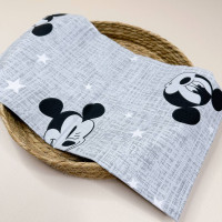 Бавовняна пелюшка · 90×70 см · Сірі Міккі мауси — Babywear