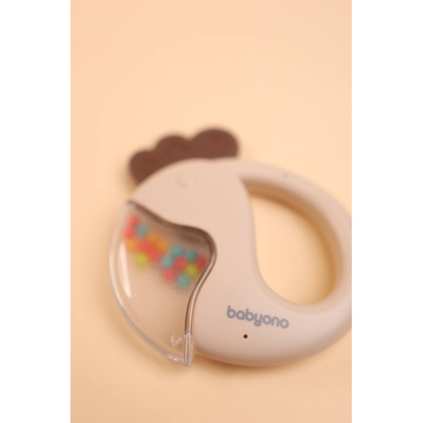 Брязкальце BabyOno Бежевий папуга
