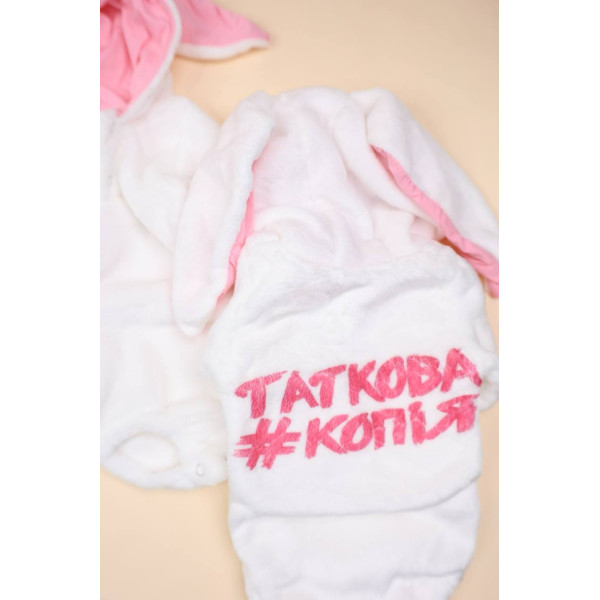 Боді з капюшоном із махри авторскі Таткова копія для дівчинки (56–92)