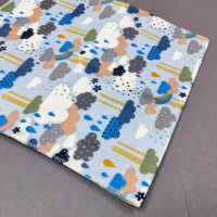 Байкова пелюшка · 80×90 см. · Блакитна з хмарками — Babywear