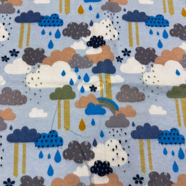 Байкова пелюшка · 80×90 см. · Блакитна з хмарками — Babywear