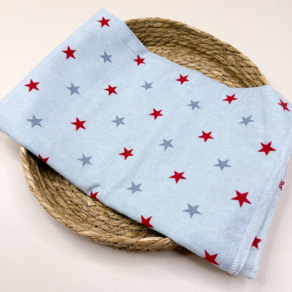 Байкова пелюшка · 80×90 см. · Червоно-сірі зірочки — Babywear
