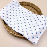 Байкова пелюшка · 80×90 см. · Блакитні маленькі сердечки — Babywear