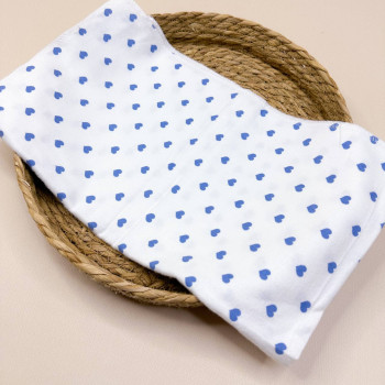 Байкова пелюшка · 80×90 см. · Блакитні маленькі сердечки — Babywear