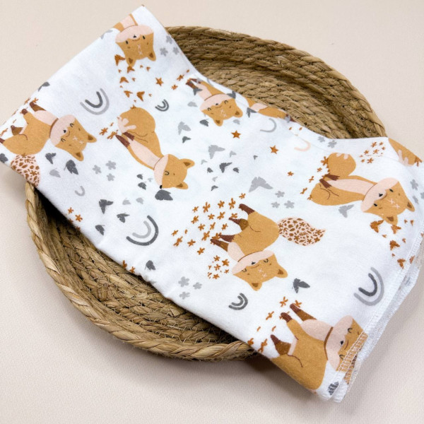 Байкова пелюшка · 80×90 см. · Рижі лисенята — Babywear
