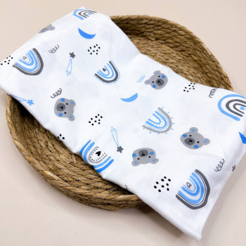 Байкова пелюшка · 80×90 см · Ведмедики з веселками — Babywear