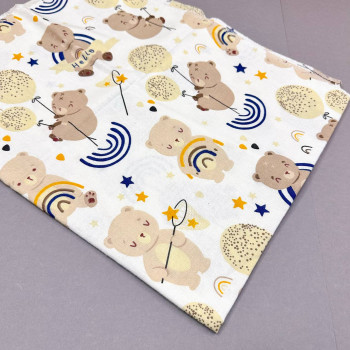 Байкова пелюшка · 80×90 см. · Ведмедики та кульки — Babywear