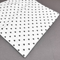 Байкова пелюшка · 80×90 см. · Чорні маленькі сердечки — Babywear