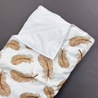 Бавовняна пелюшка · Біла з золотистим пір'ям · З синтепоном — Babywear